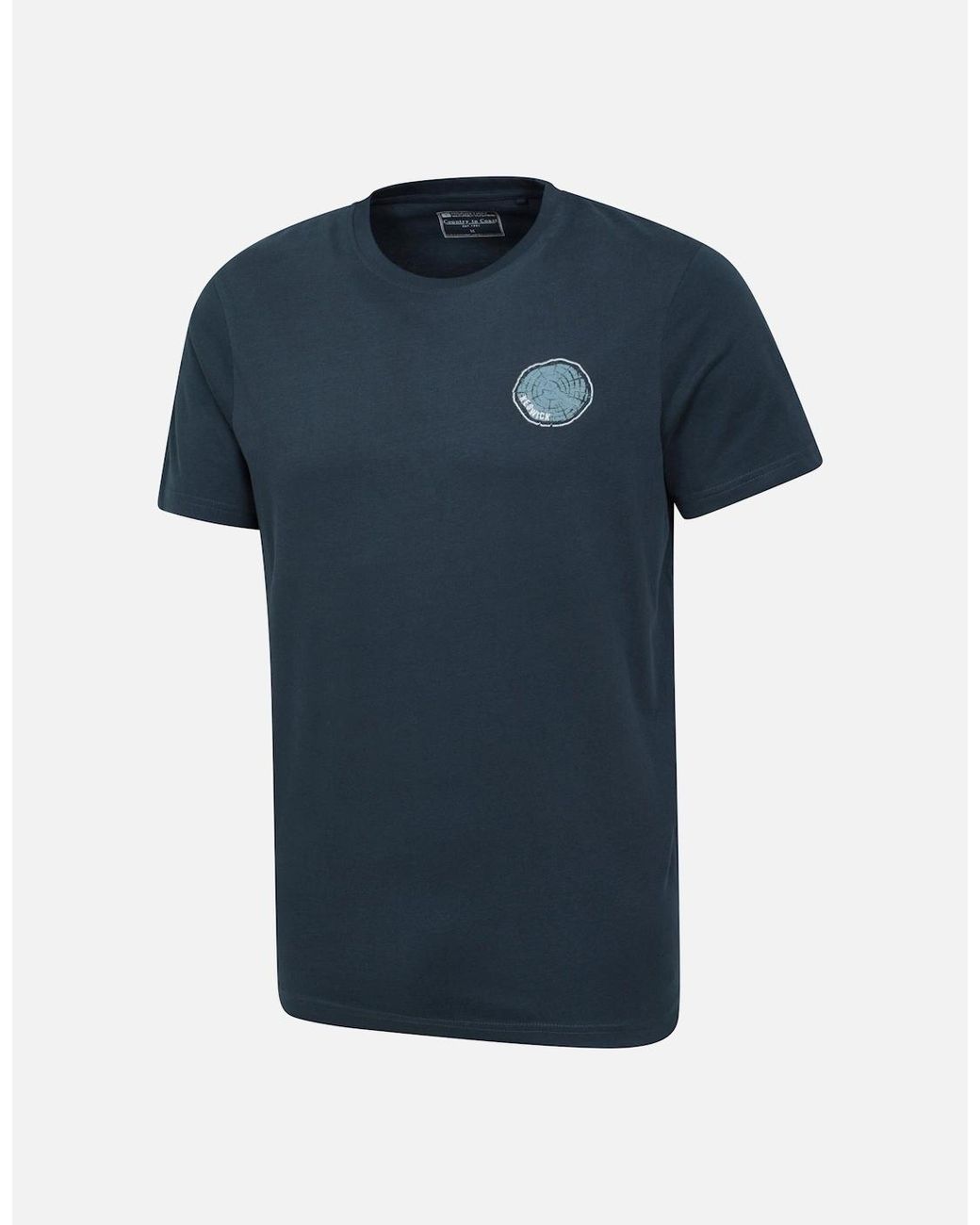 Mountain Warehouse Blue Keswick Tree Ring Organic T-Shirt for men
