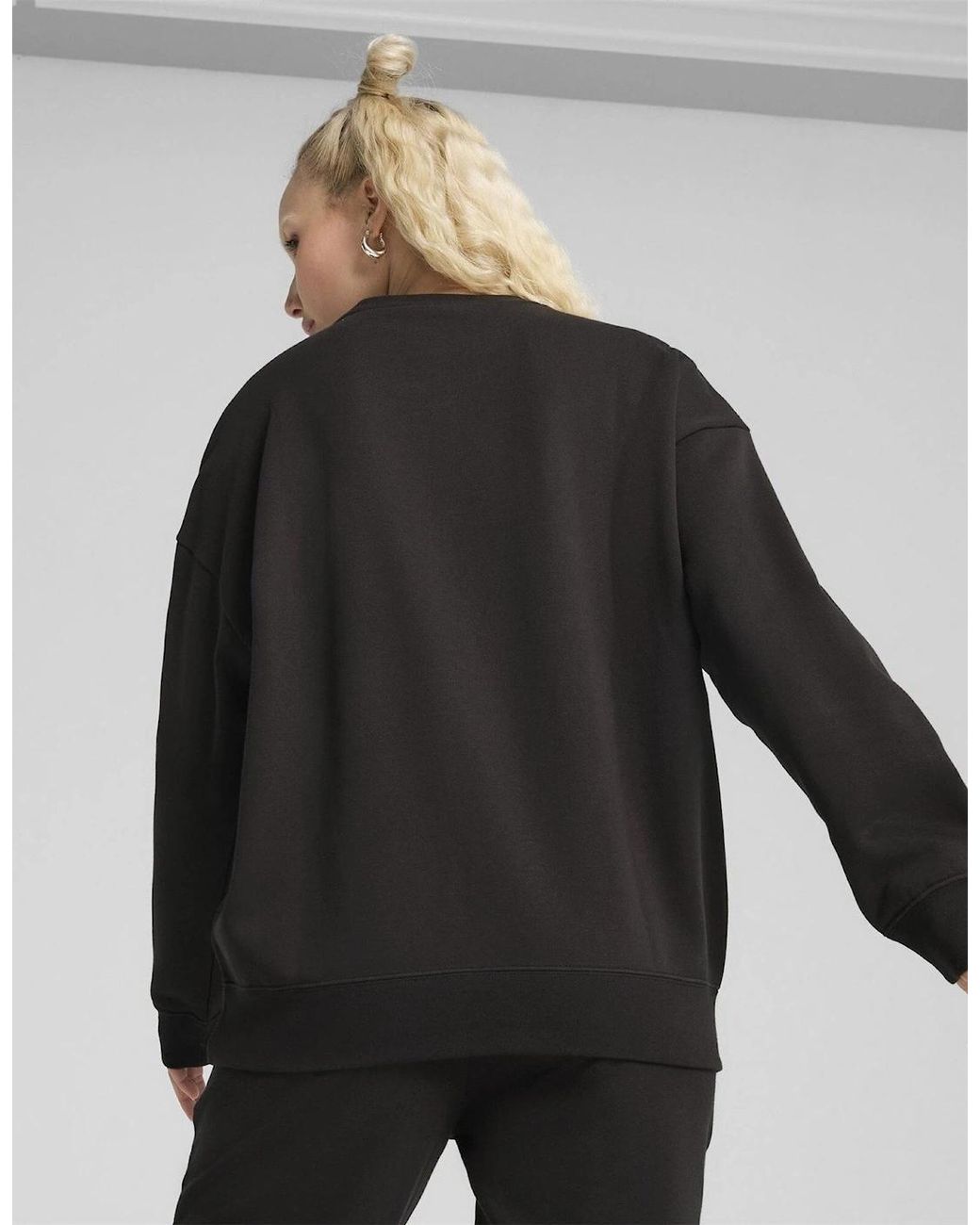 PUMA Black Oversized Sweatshirt
