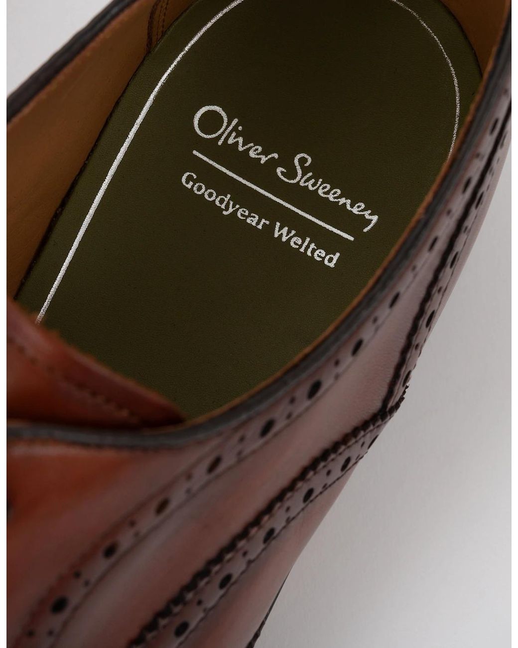 Oliver Sweeney Brown Hunstanton Hand Antiqued Calf Leather Oxford Shoes for men