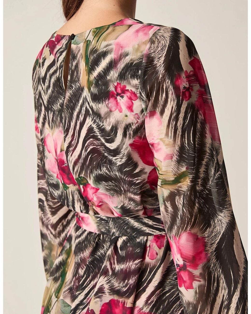 James Lakeland Multicolor Floral Print Belted Dress