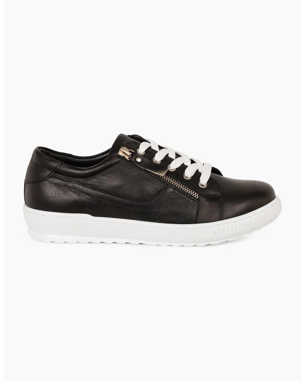 Jones Bootmaker Black Padova Wide Trainers