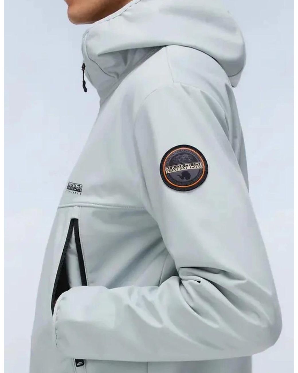 Napapijri Gray Biois Light Soft Shell Jacket for men