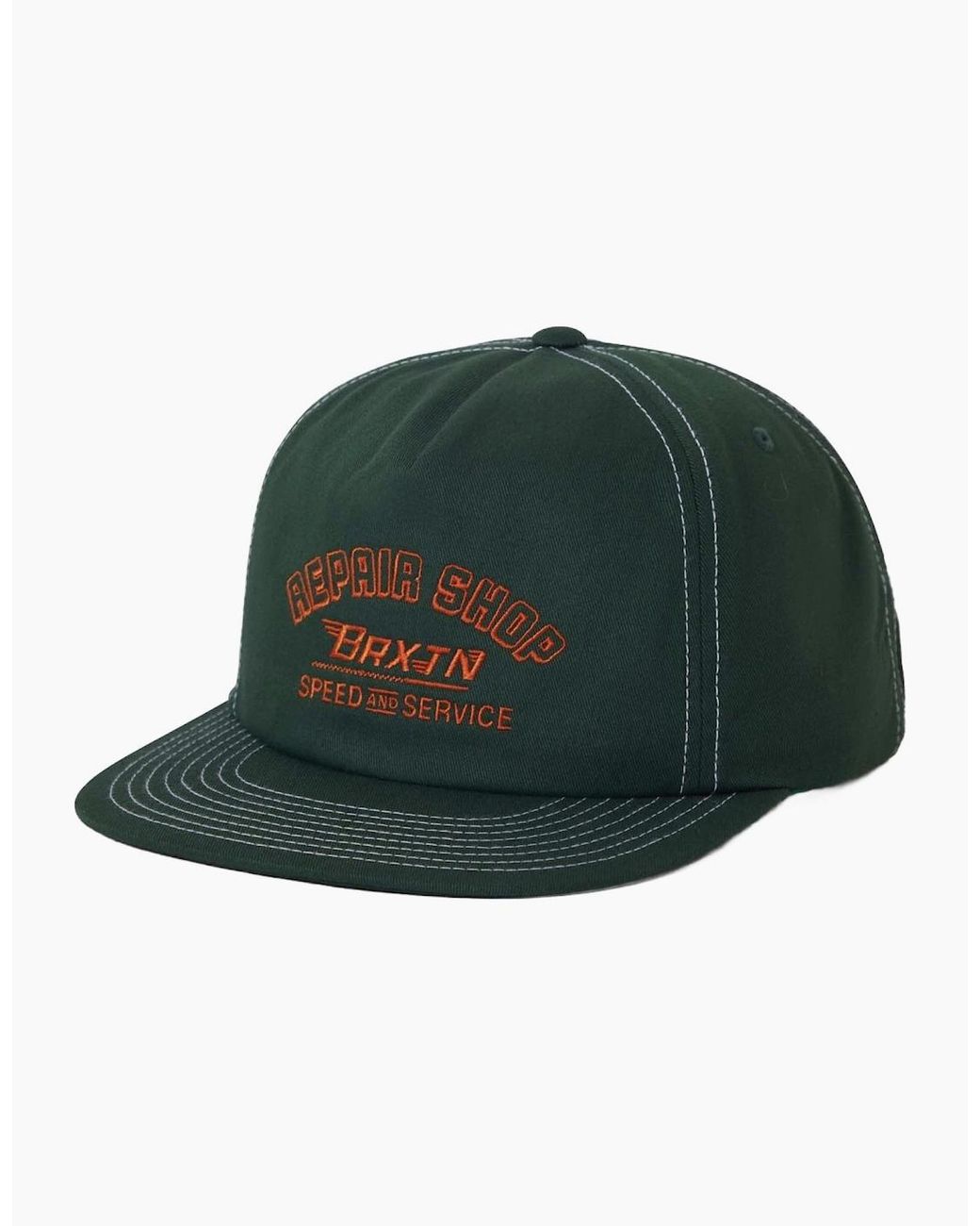 Brixton Green Repair Shop Snapback Baseball Cap for men