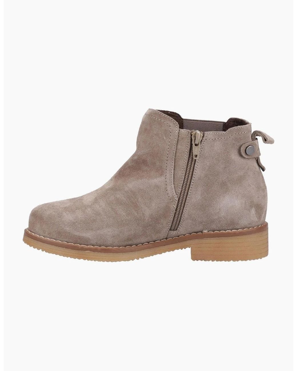 Hush Puppies Brown Maddy Suede Memory Foam Ankle Boots