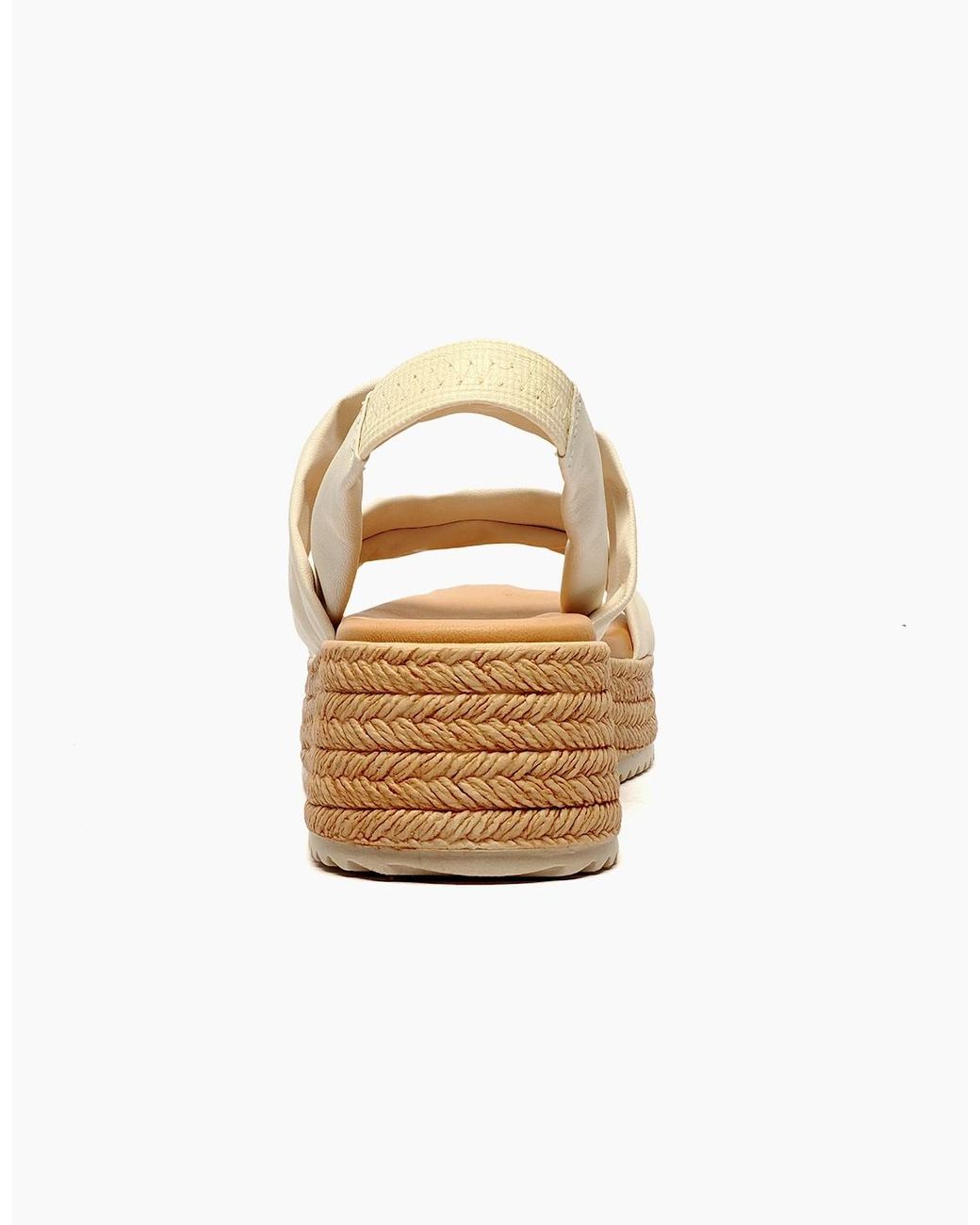 Hush Puppies White Rachel Leather Wedge Sandals