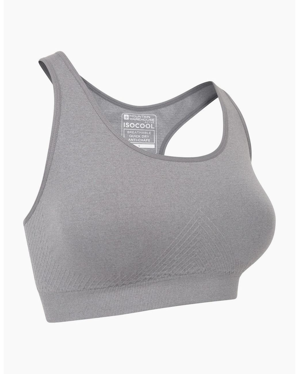 Mountain Warehouse Gray Ladies Anti-Chafe Seamless Sports Bra