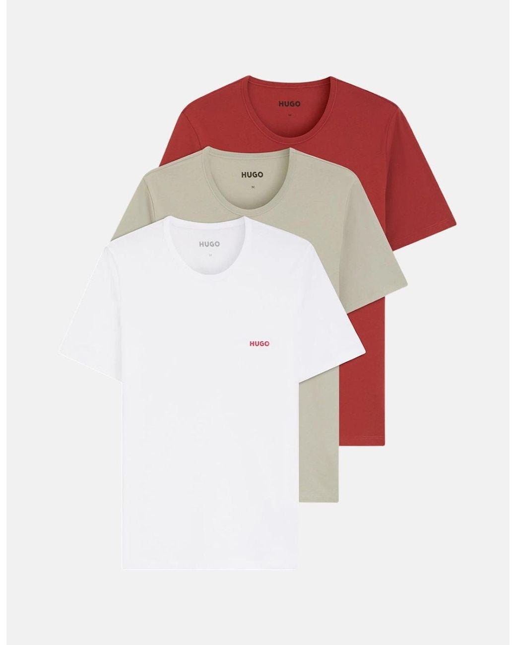 Boss Red Hugo 3-Pack Cotton T-Shirts for men