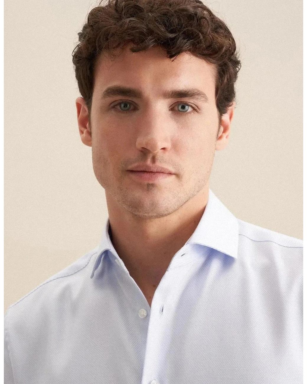 Seidensticker White Regular Fit No Iron Spread Kent Structured Business Shirt Light for men