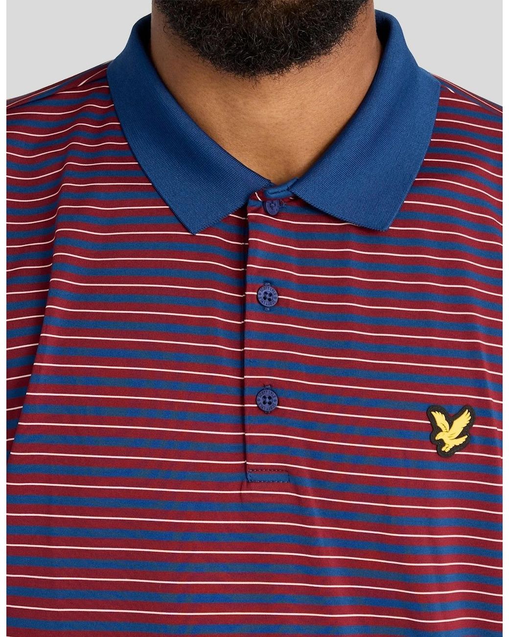 Lyle & Scott Purple Stripe Polo Shirt for men
