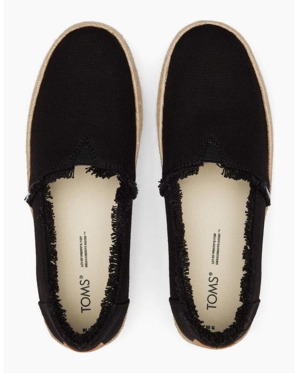 TOMS Black Valencia Espadrilles