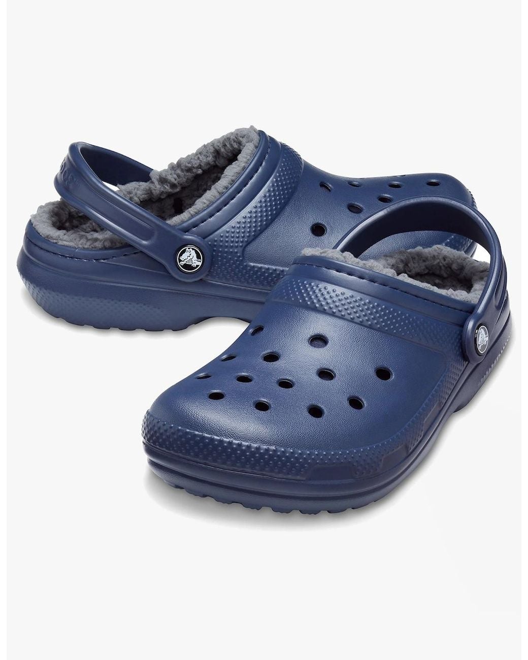 CROCSTM Blue 203591-459 Classic Lined Clogs/Charcoal