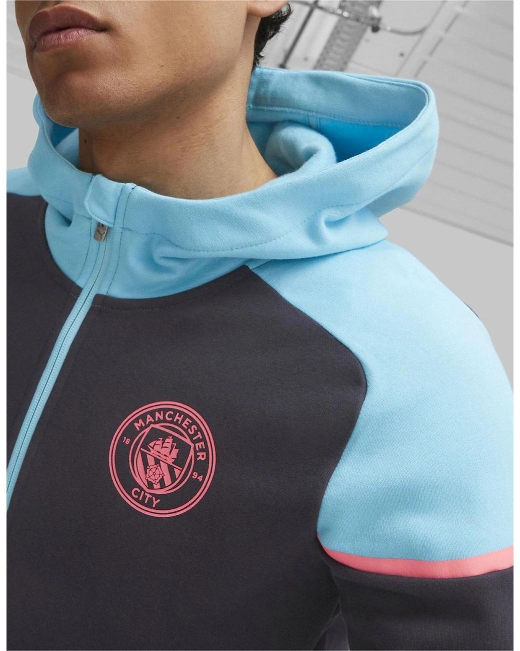 PUMA Blue Casuals Hooded Jkt Hoody for men