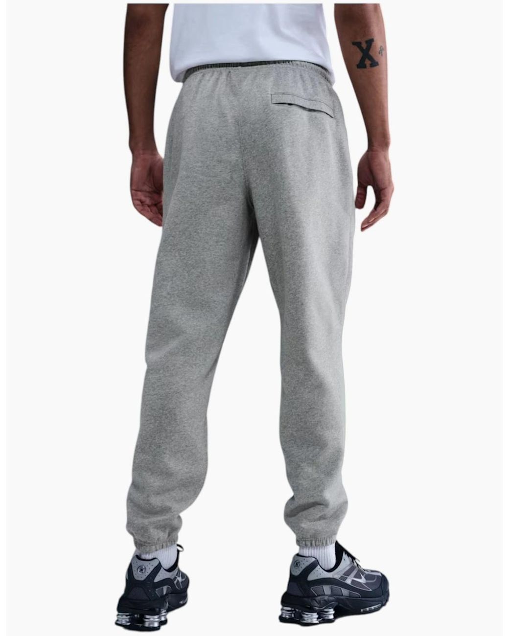 Nike Gray Club Joggers Fn3808 Cuffed Brushed Trousers for men