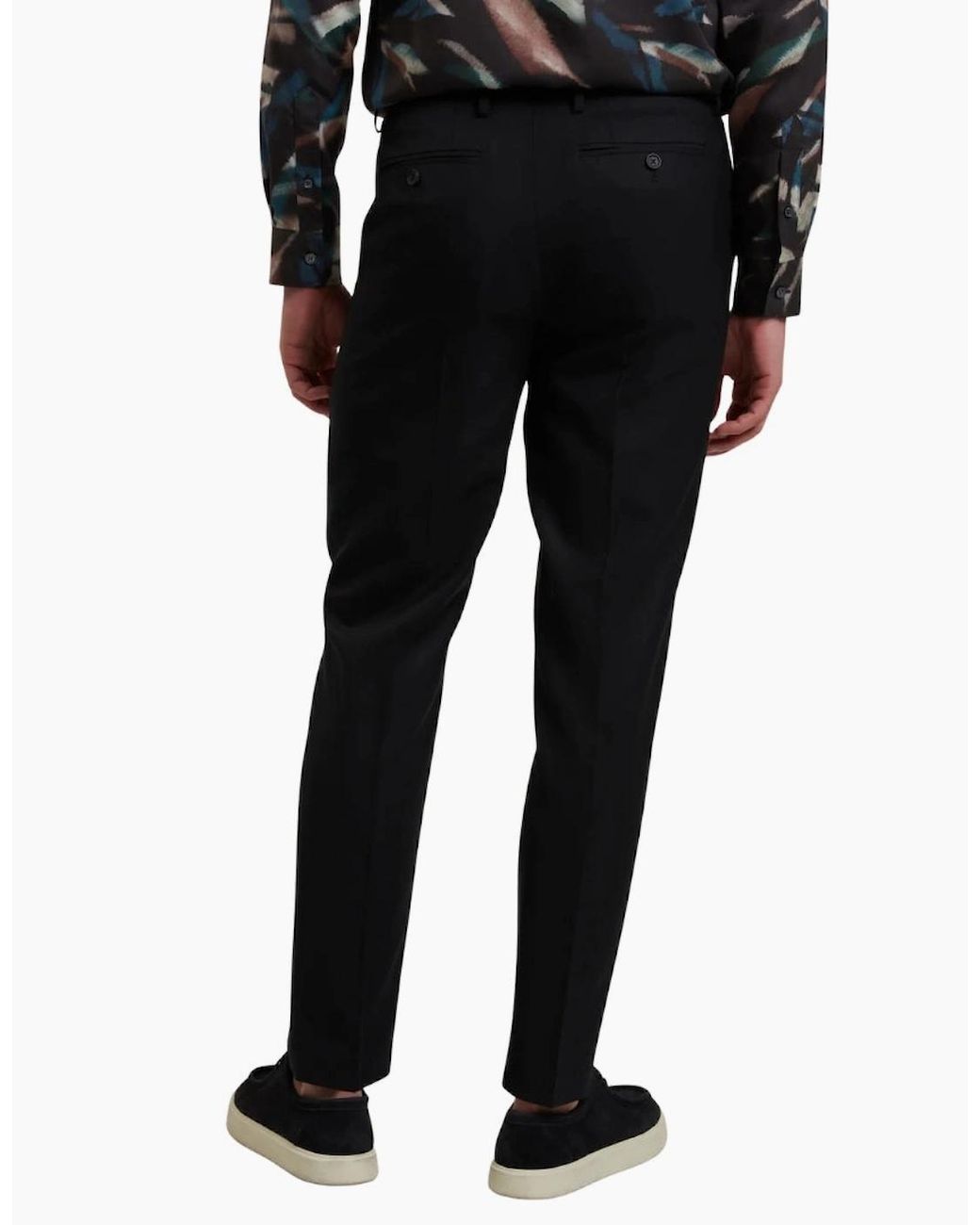 Ted Baker Black Selwynt Lightweight Wool Blend Trousers for men