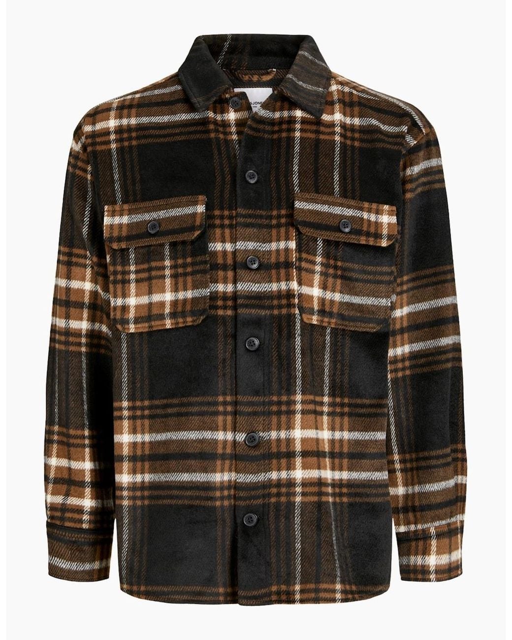 Jack & Jones Black Bradley Ollie Long Sleeve Shirt for men