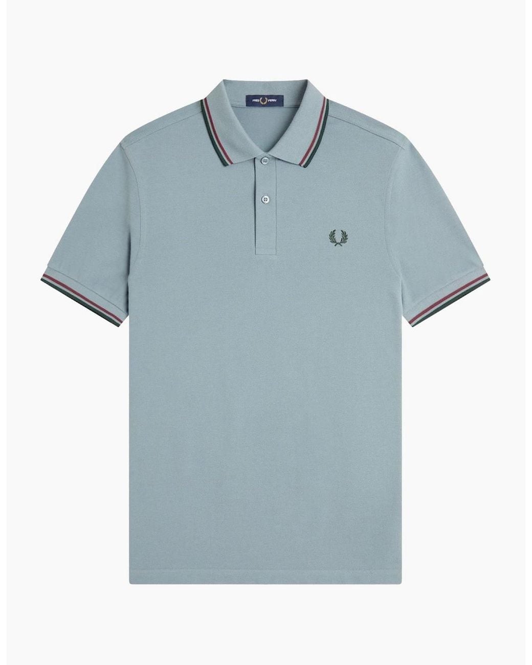Fred Perry Blue Twin Tipped Polo Shirt for men