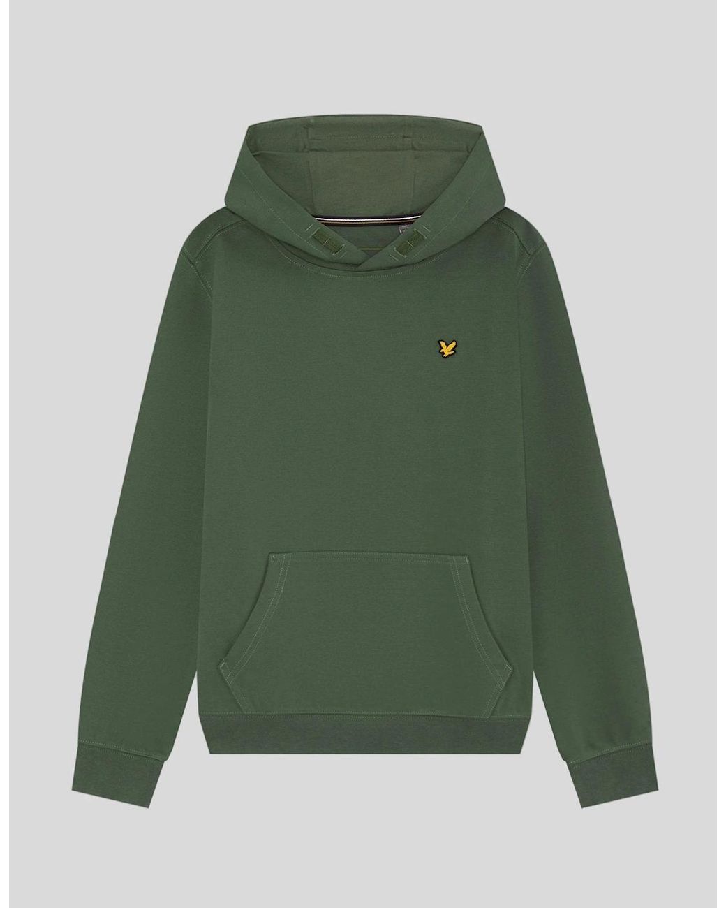 Lyle & Scott Green Sports Brushback Fleece Hoodie for men