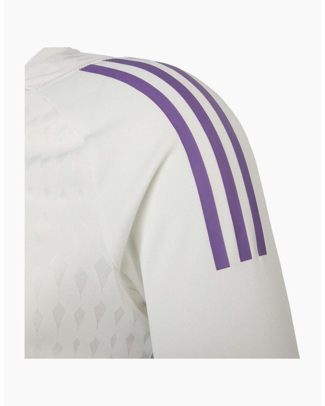 Adidas White Jersey V-Neck Long Sleeve Raglan Athletic Top for men