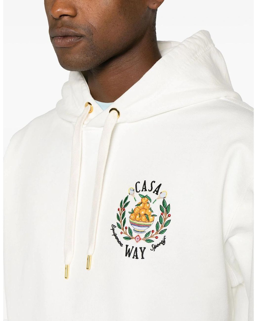Casablanca White Casa Way Bowl Of Oranges Embroidered Hoodie for men