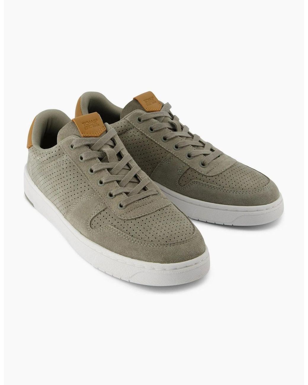 TOMS Green Trvl Lite Court Textured Lace Up Smart Shoes for men