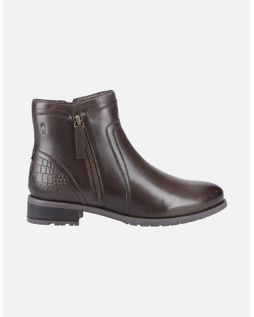Hush Puppies Brown Scarlett Leather Boots