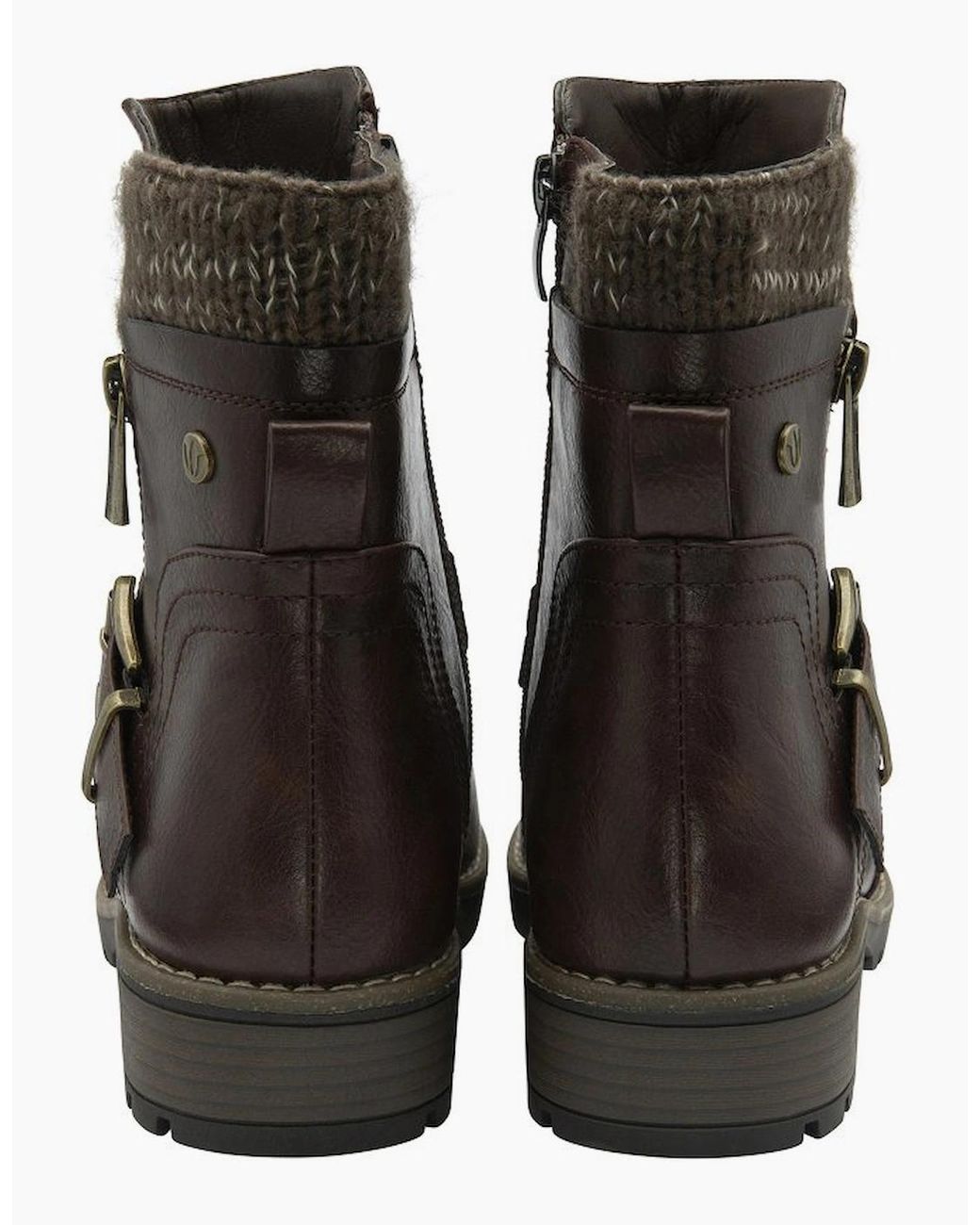 Lotus Brown Jemma Biker Boots