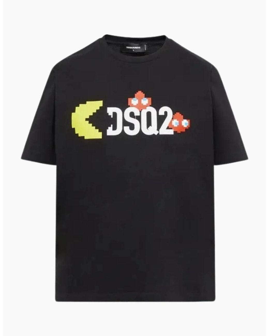 DSquared² Black Pac Dsq2 Logo T-Shirt for men
