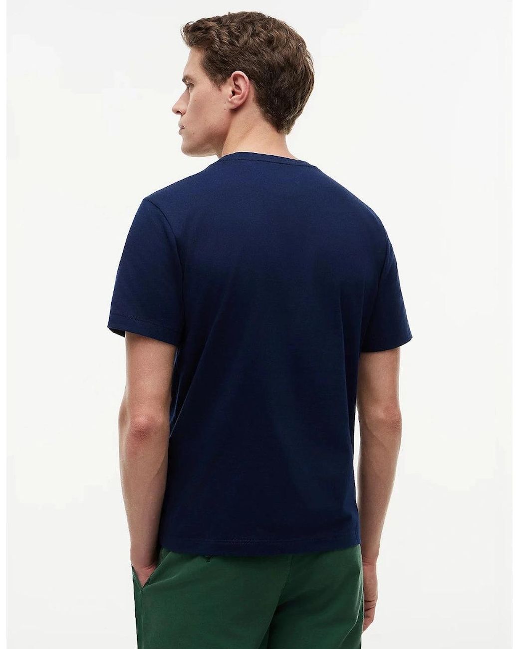Tommy Hilfiger Blue Flag Embroidery Crew Neck T-Shirt Dcc Carbon for men