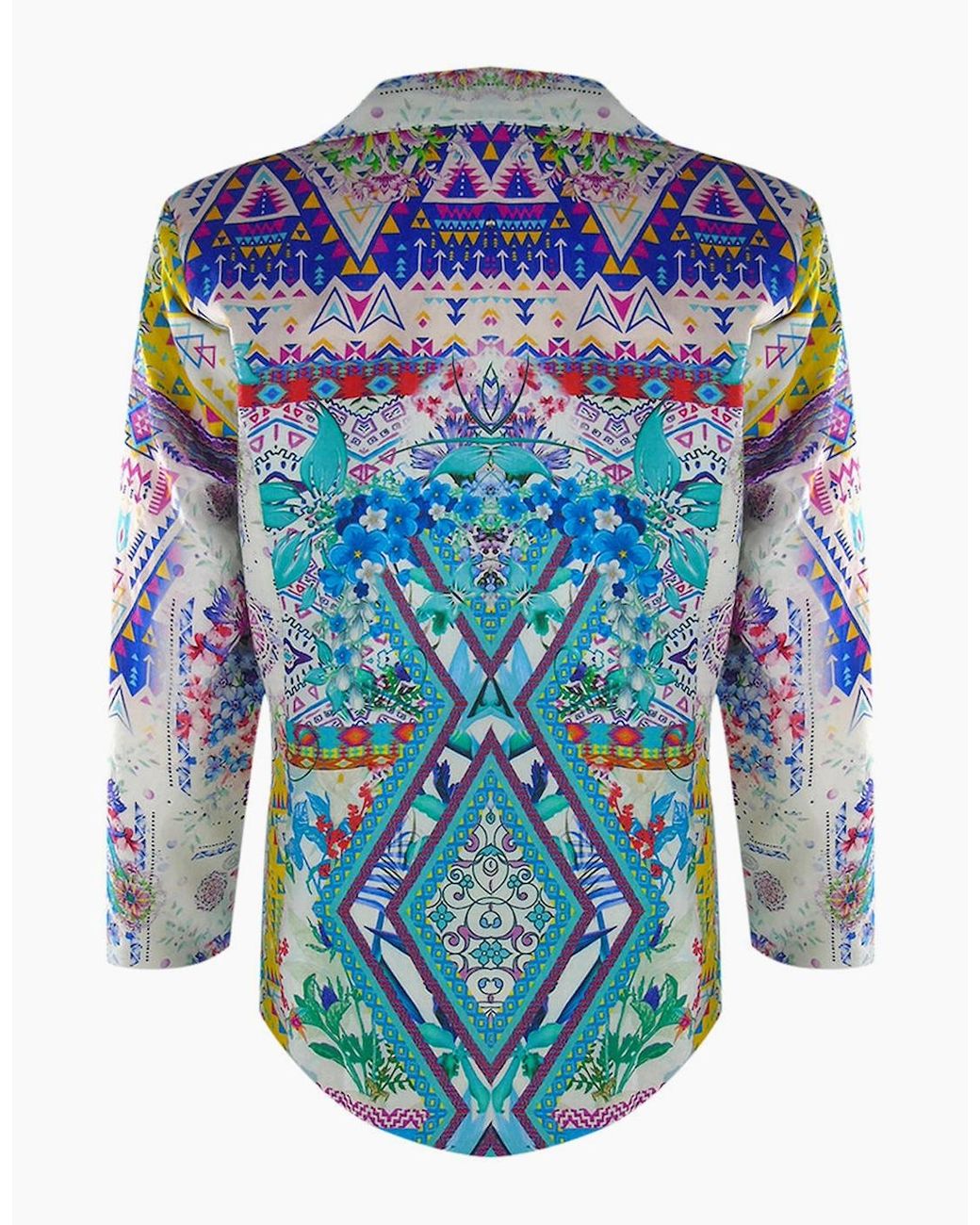 Inoa Blue Fashion Popoloca Multicoloured Boyfriend Jacket