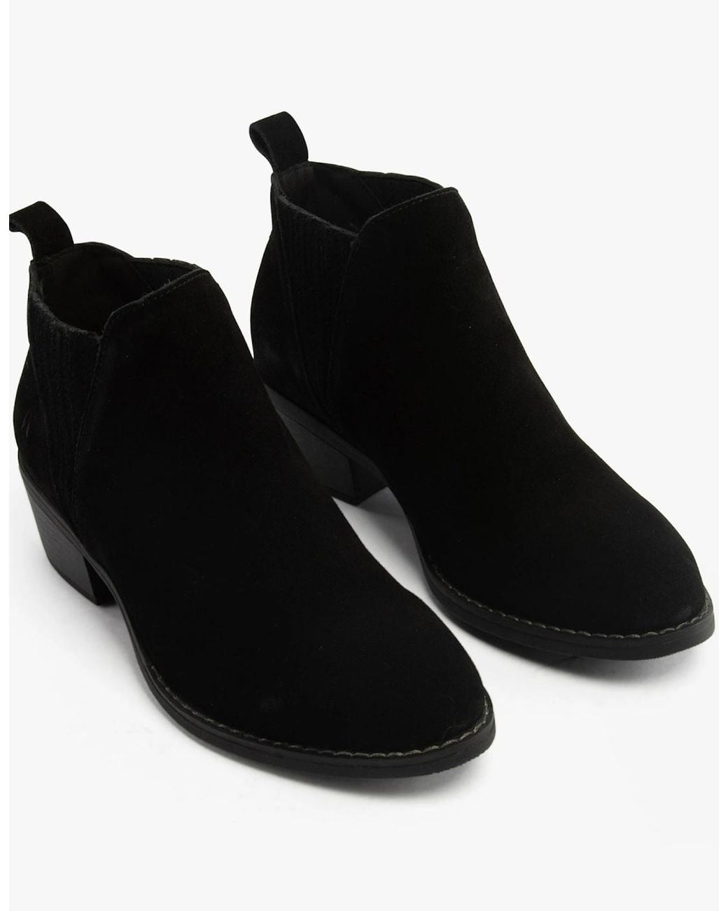 Hush Puppies Black Isobel Leather Ankle Boots