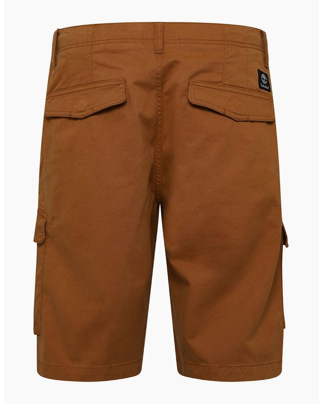 Timberland Brown Twill Cargo Shorts for men