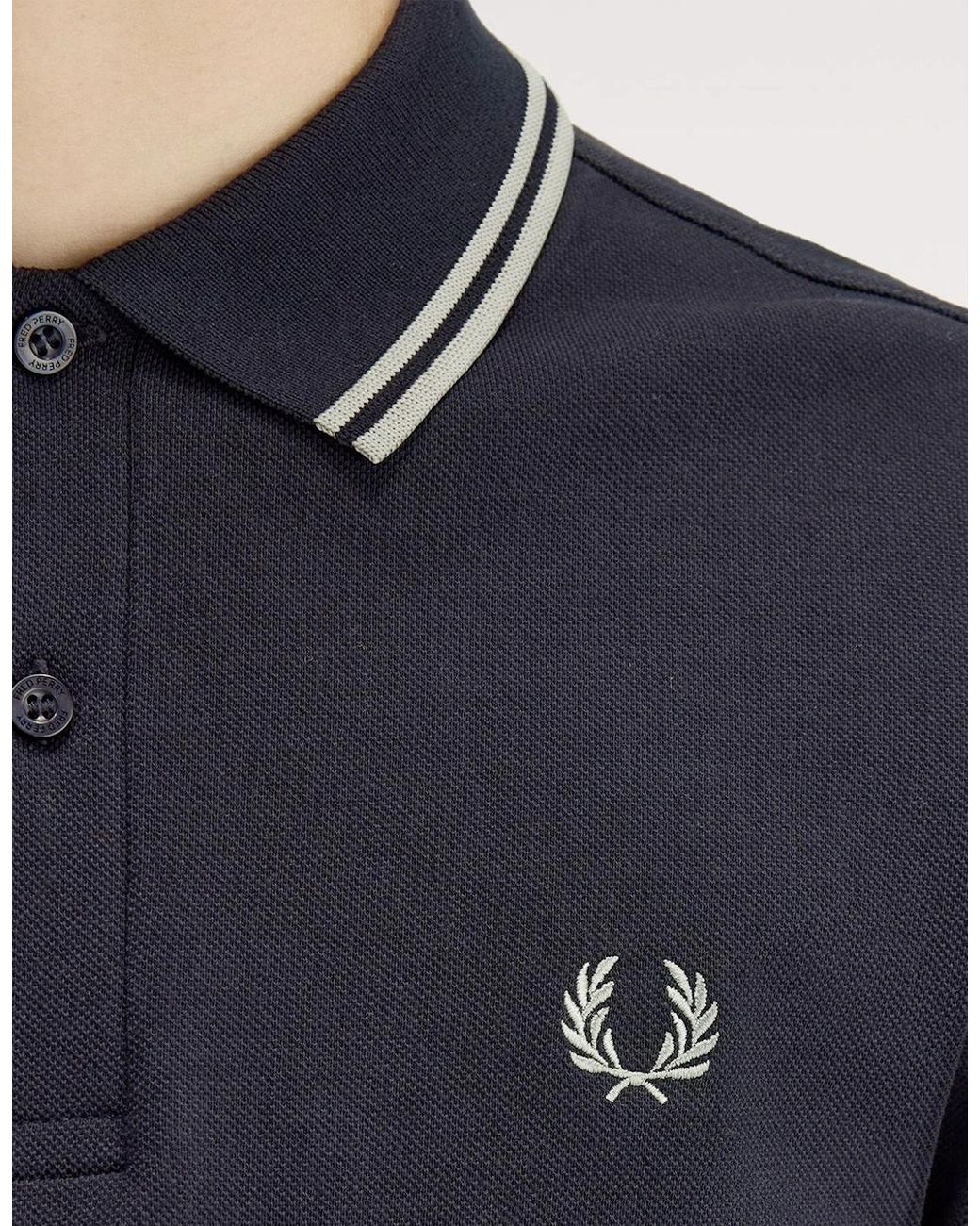 Fred Perry Blue Twin Tipped Polo Shirt for men