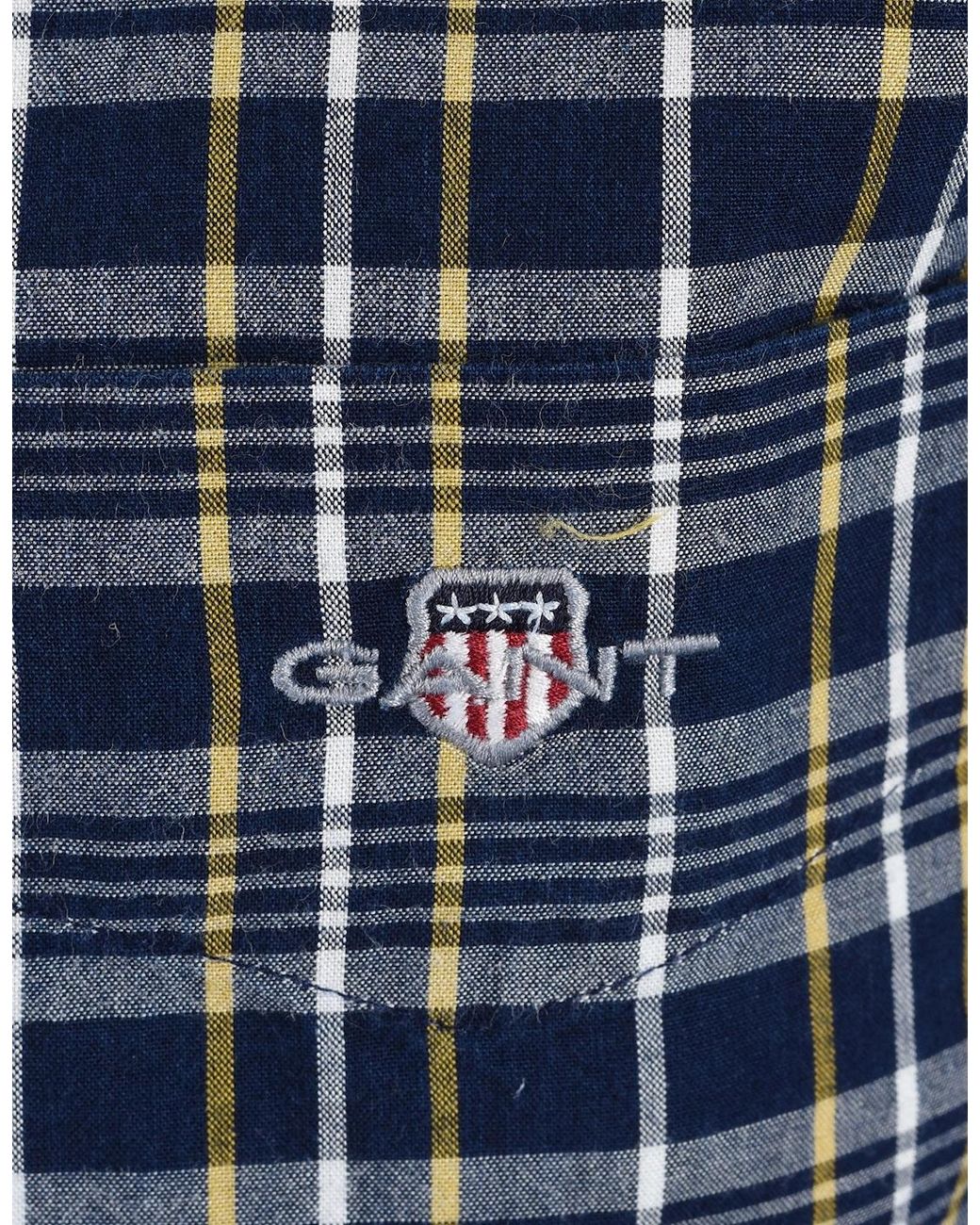 Gant Blue Reg Archive Poplin Check Shirt for men