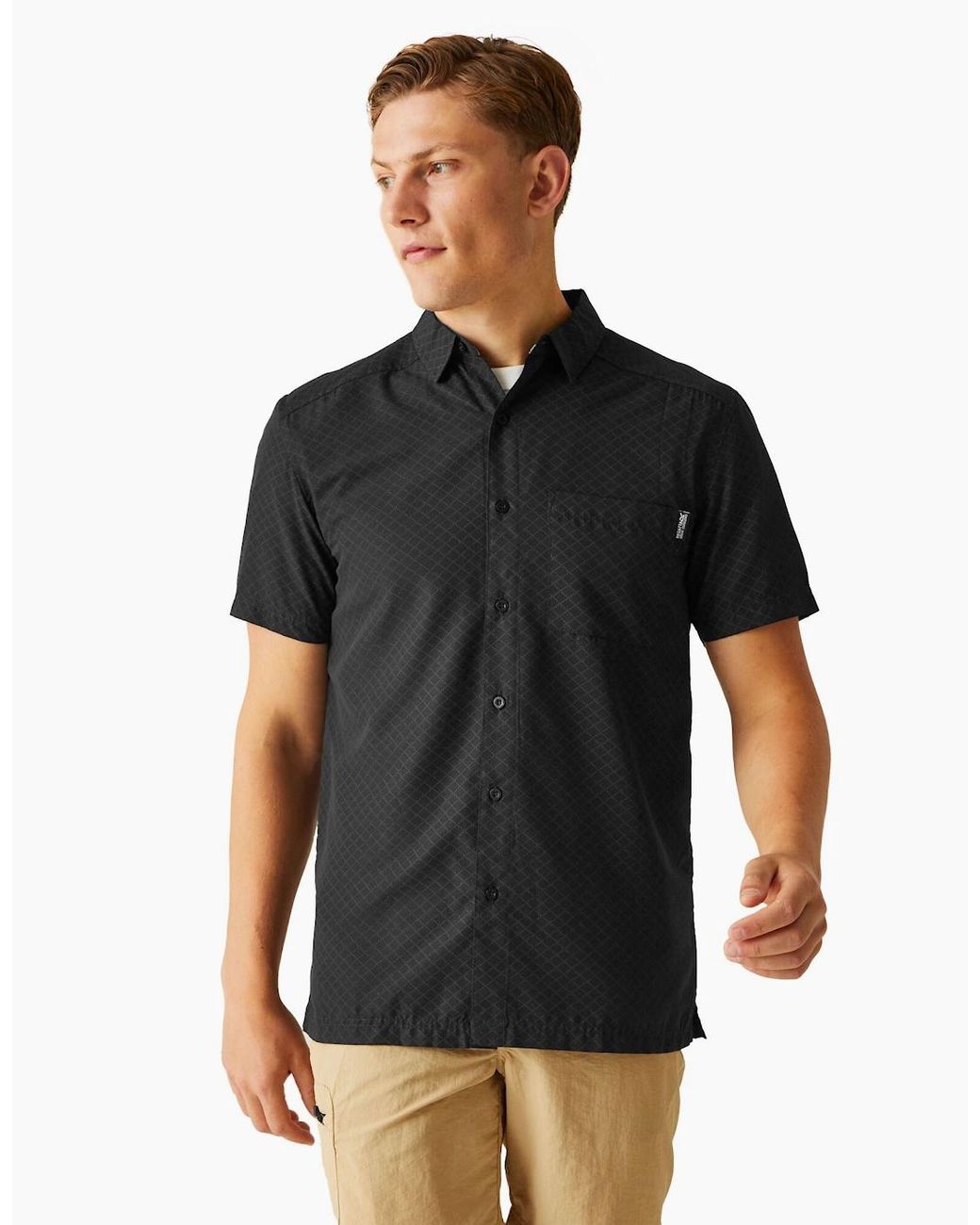Regatta Black Mindano Viii Criss-Cross Shirt for men