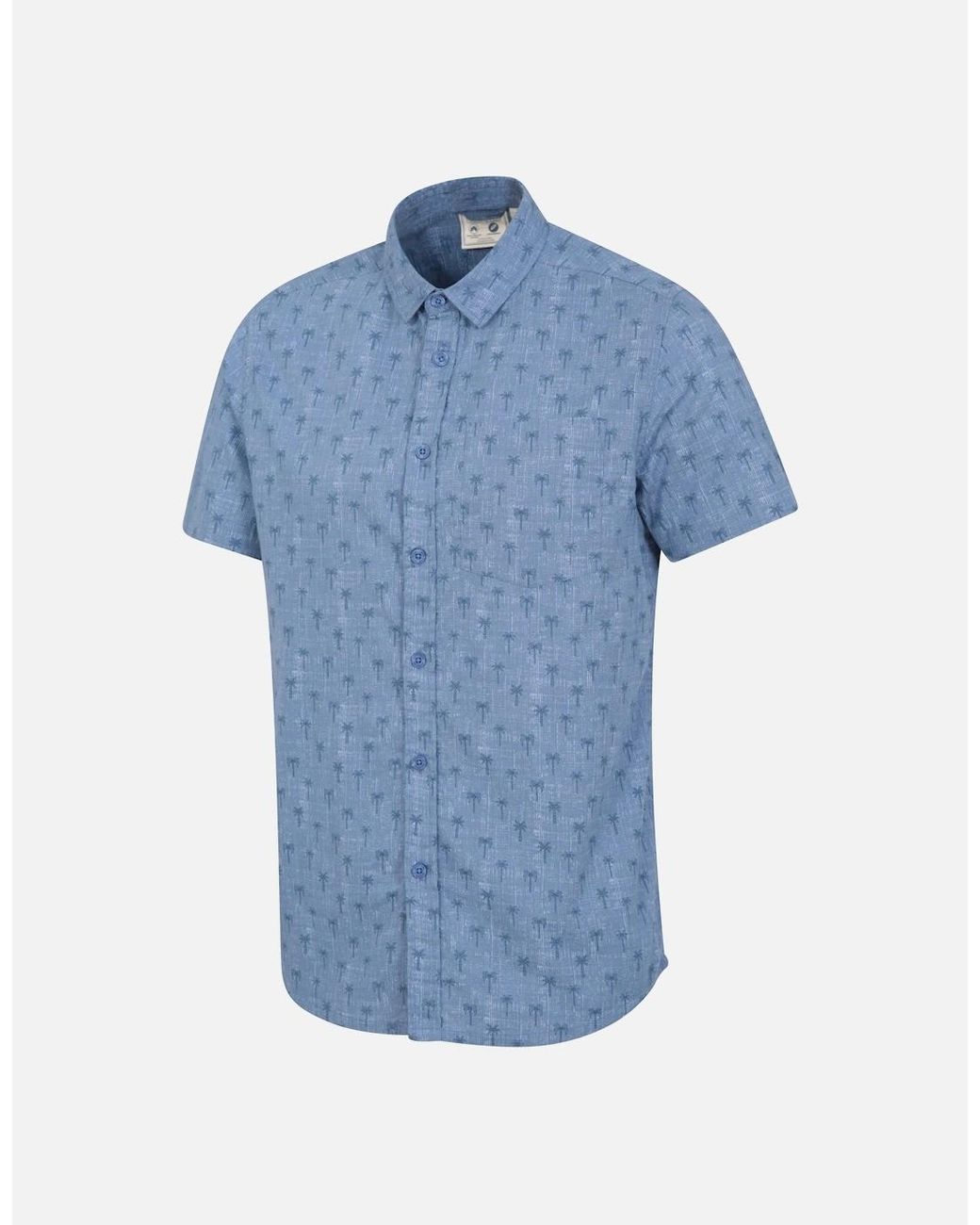 Mountain Warehouse Blue Preston Illustration Palm Tree Shirt for men