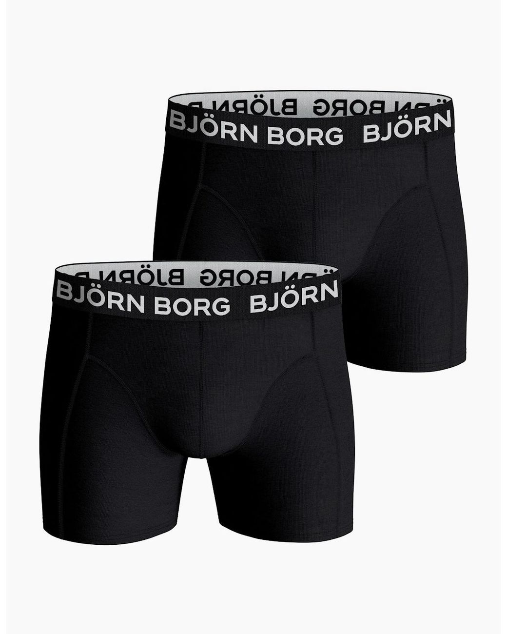 Björn Borg Black 2-Pack Large Logo Boxer Briefs for men
