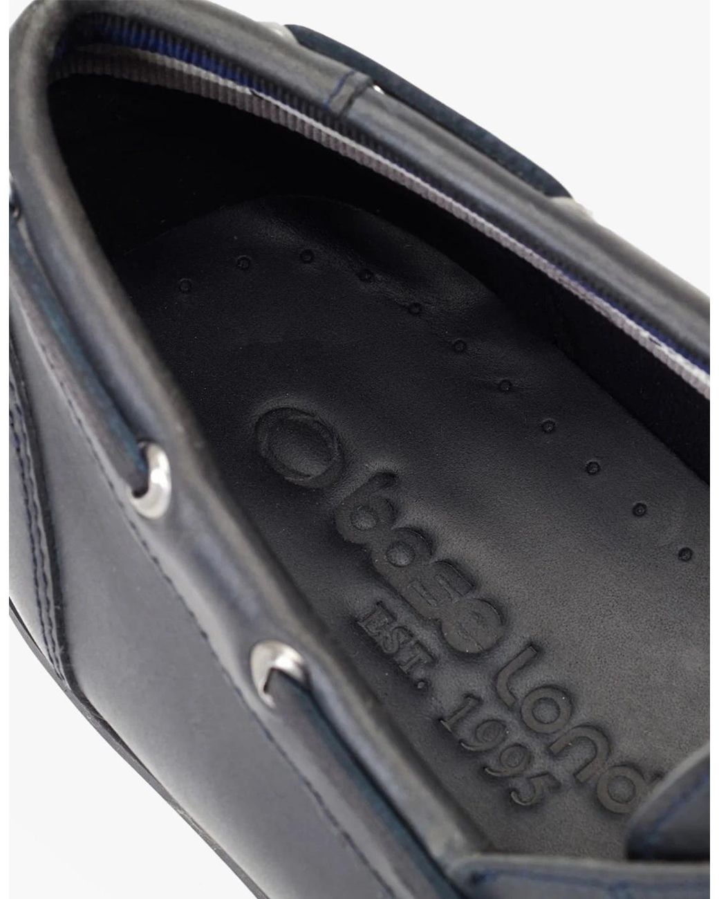Base London Blue London Stern Boat Shoes for men