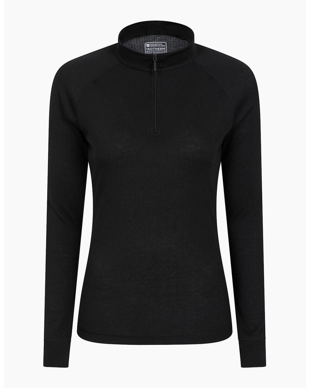 Mountain Warehouse Red Ladies Talus Zip Neck Long-Sleeved Thermal Top