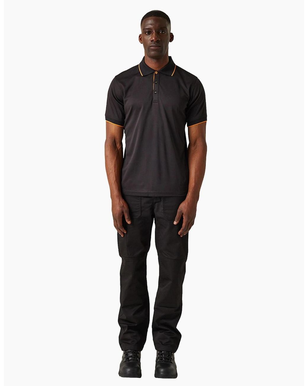 Regatta Black Professional Short-Sleeved Polo Shirt for men