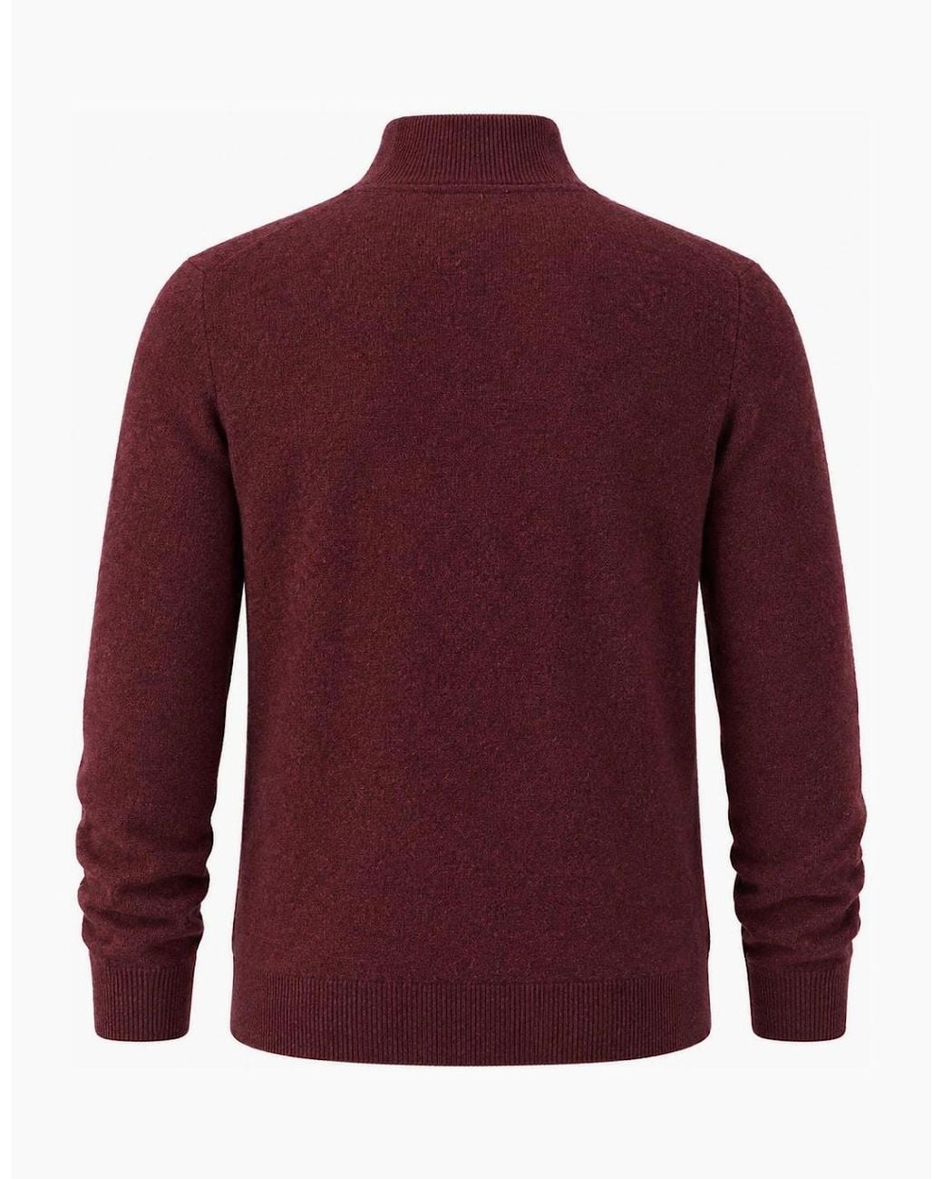 Lyle & Scott Red Lyle & Scott Lambswool Blend Quarter Zip Jumper Beetroot Marl for men