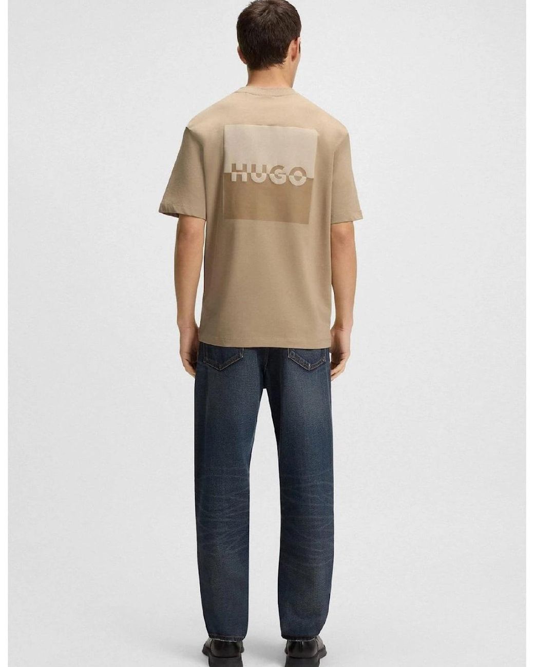 Boss Natural Split Logo T Shirt for men