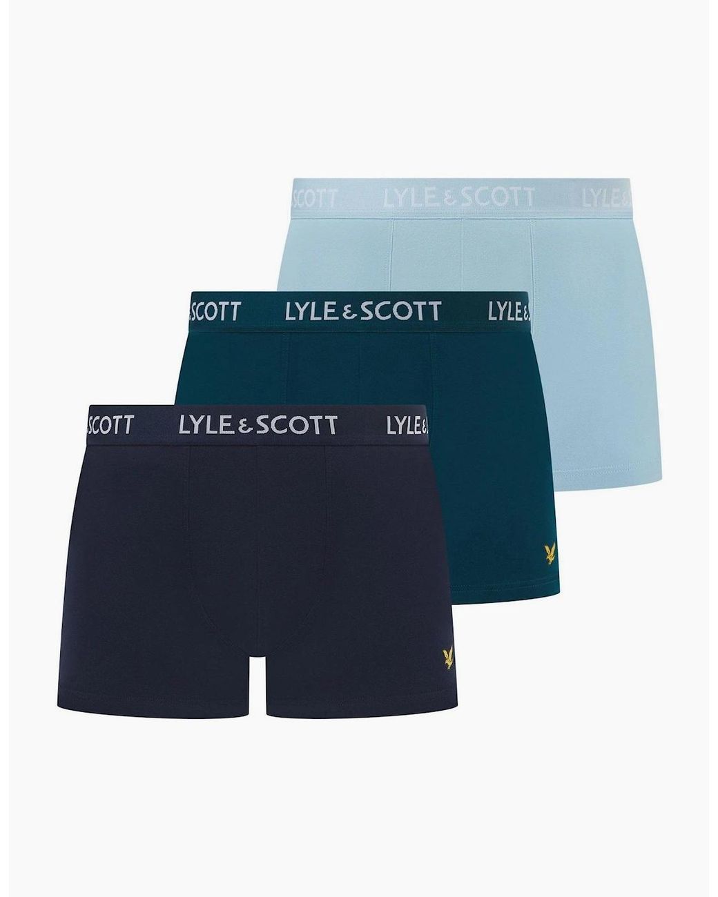 Lyle & Scott Blue Barclay Plain Design Boxer Briefs for men
