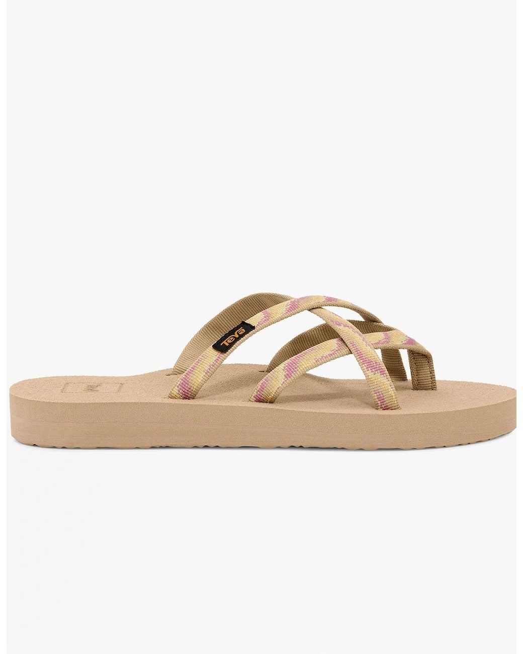 Teva Brown Olowahu Sandals Neon Wave Peach Ice