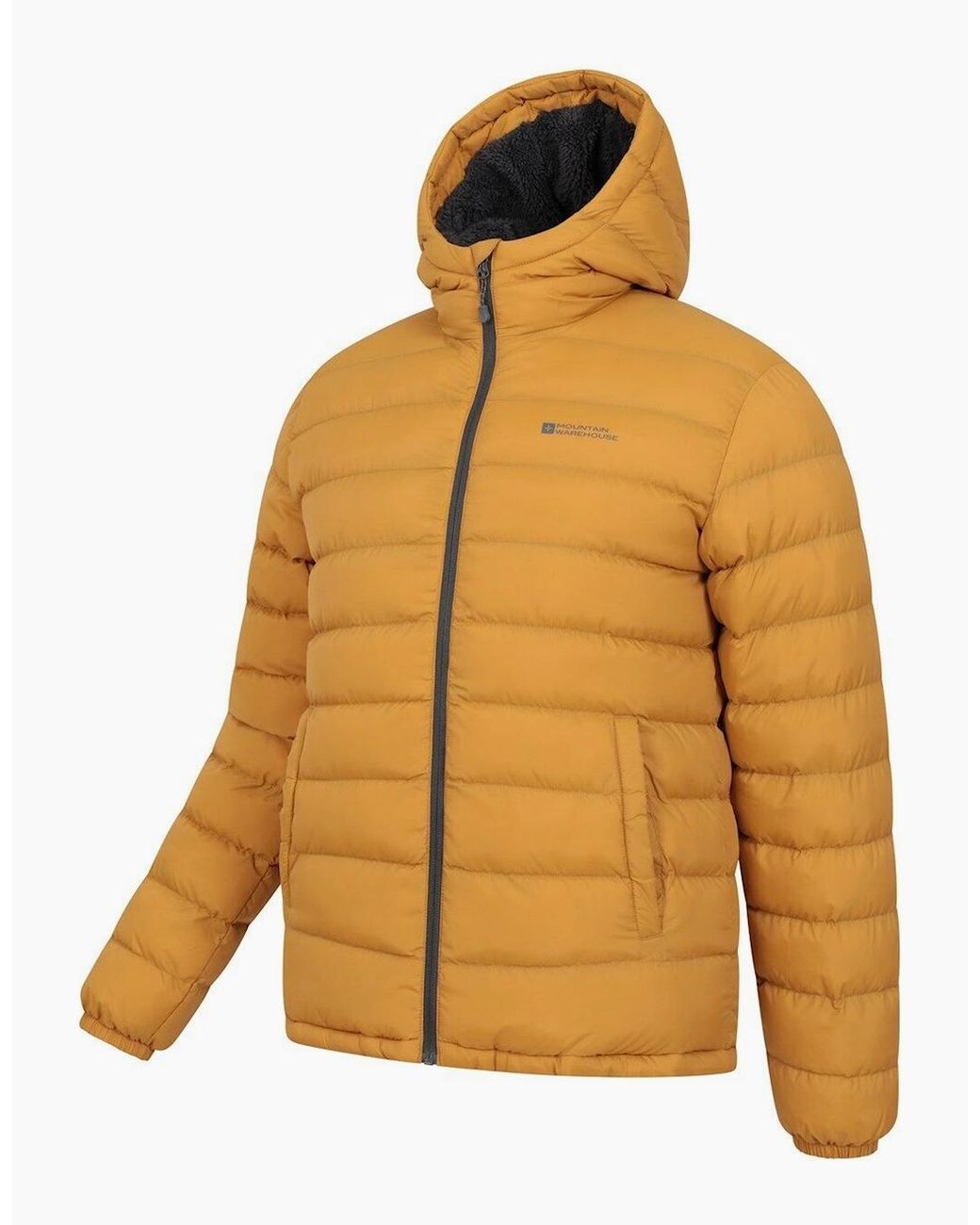 Mountain Warehouse Yellow Seasons Faux Fur Lined Padded Jacket for men