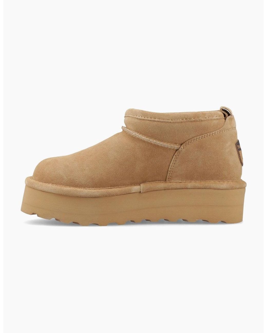 BEARPAW Natural Retro Super Shorty Suede Coffee Winter Ankle Boots