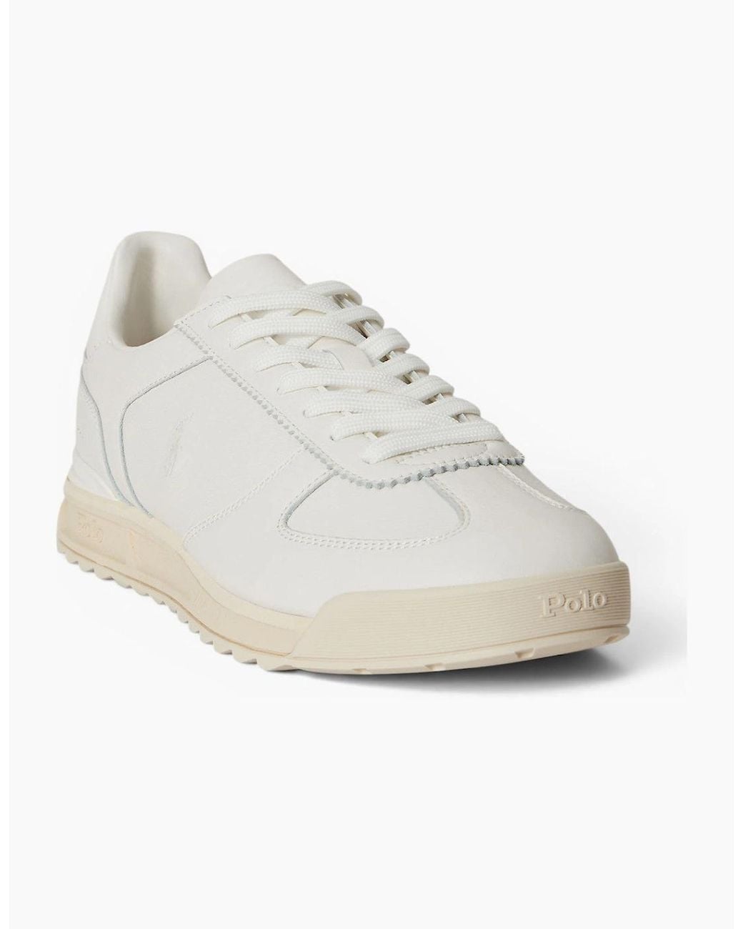 Polo Ralph Lauren White Varick Signature Trainers 001 Deckwash for men