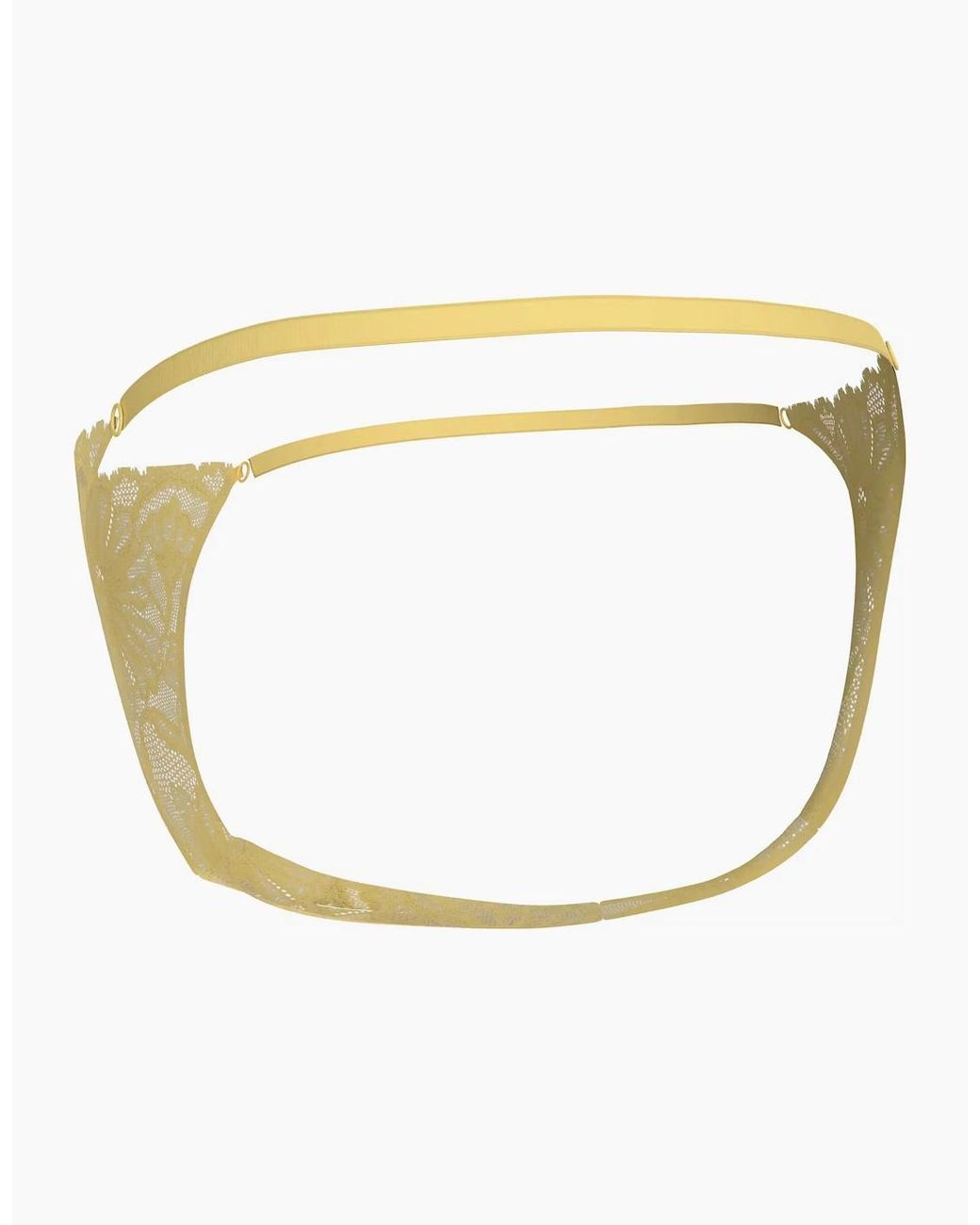 Tommy Hilfiger Black Floral Lace Tanga Thong, Citronella