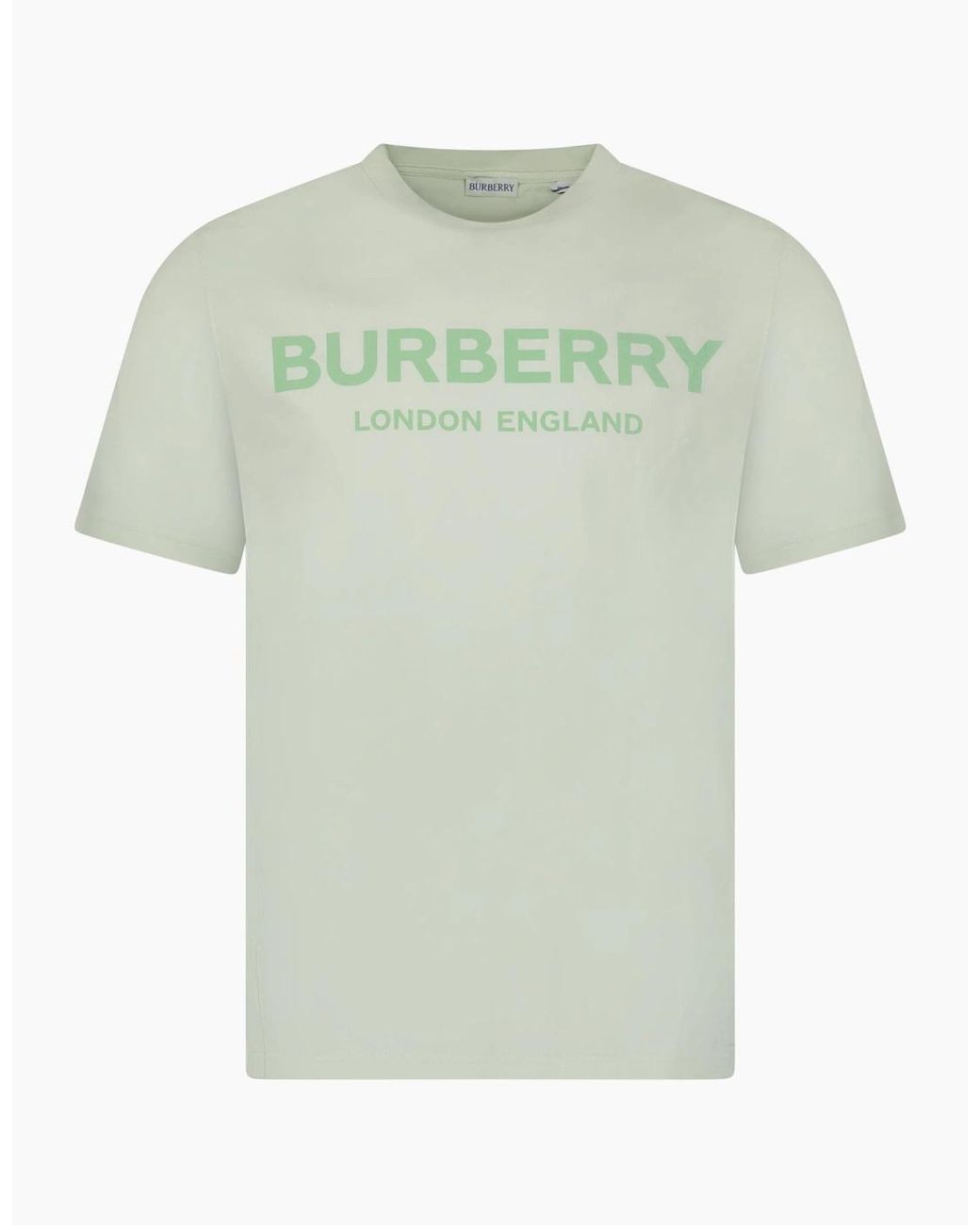 Burberry Green 'Ellison' London Logo Print T-Shirt Mint for men