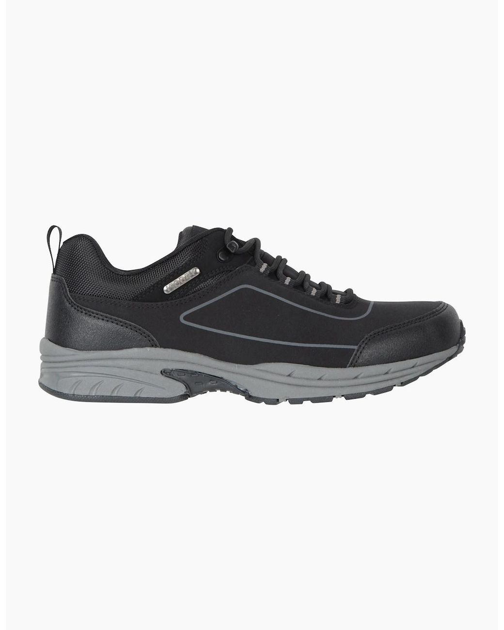 Mountain Warehouse Black Ramble Softshell Waterproof Trainers for men