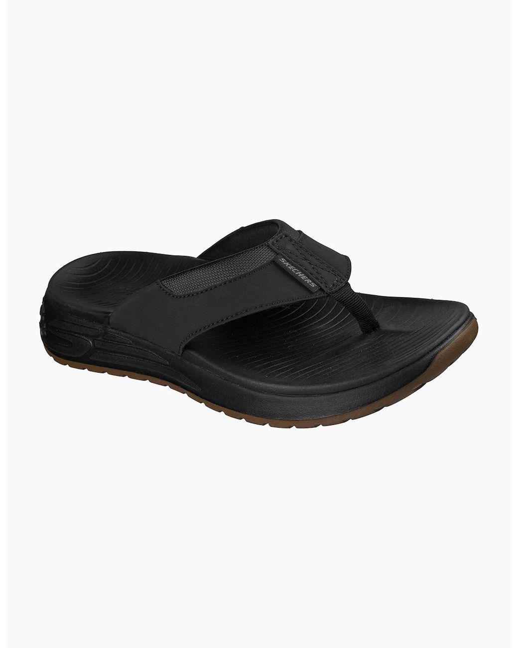 Skechers Black Street Retro Jogger Tate Flip Flops for men